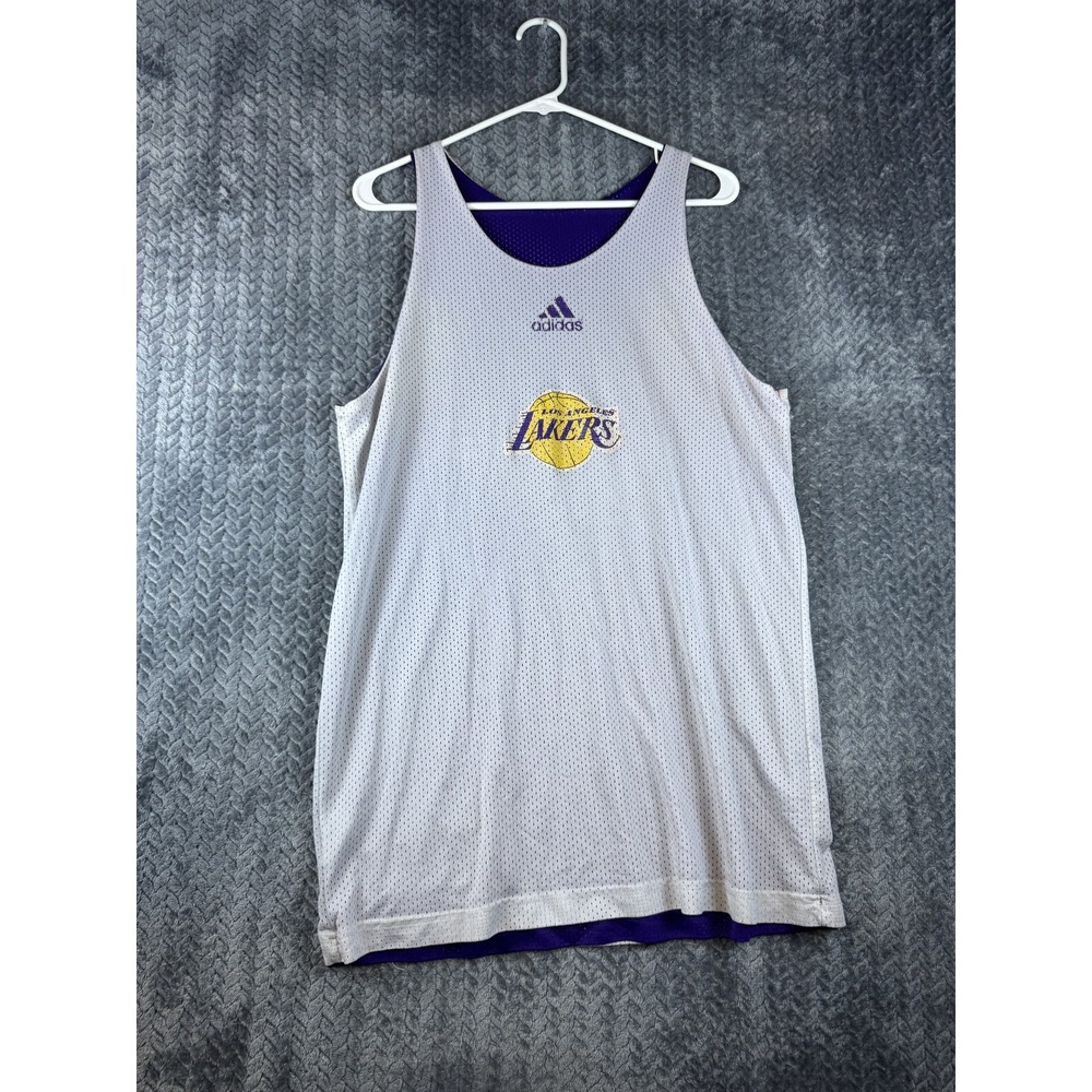 Adidas NBA Los Angeles Lakers Reversible Basketball Jersey Mens Large Blue Gray